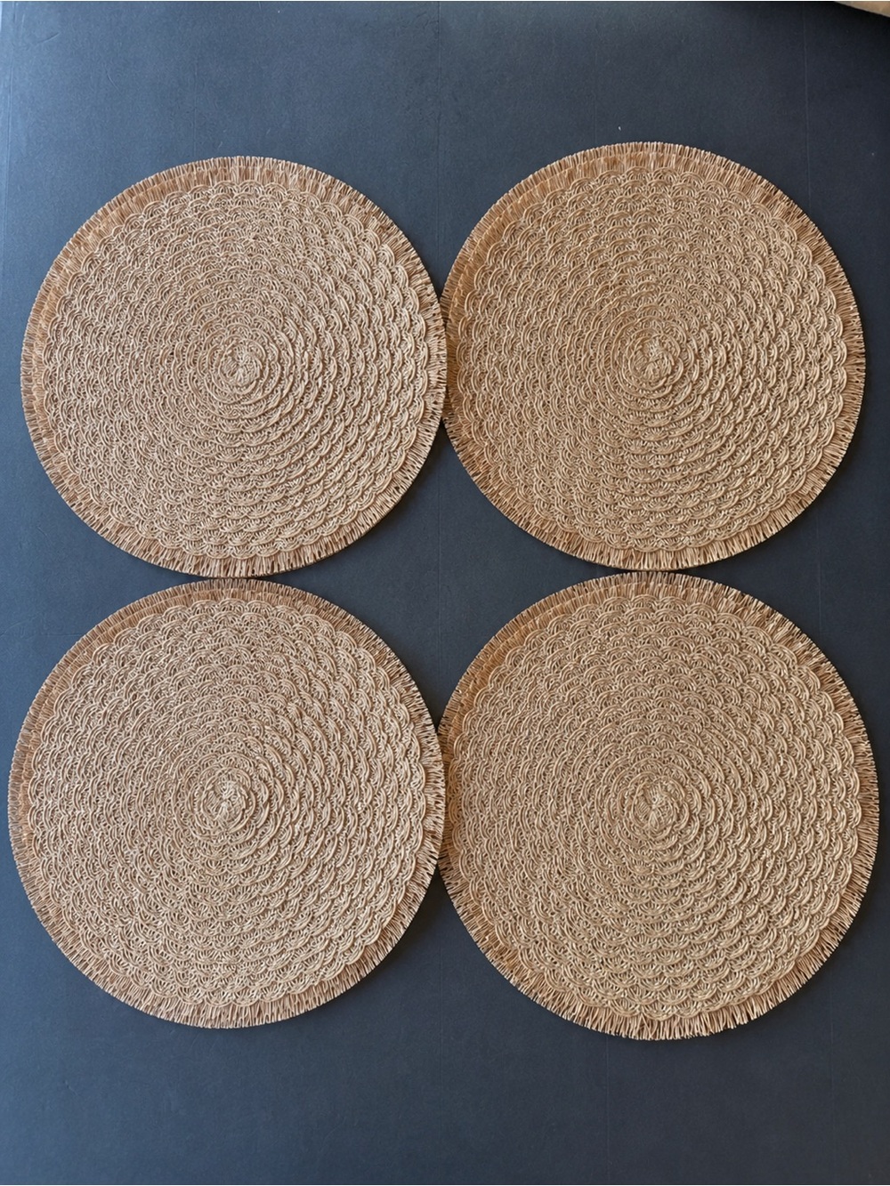 World Market Five Natural Woven Boho Placemats- Earthy Aesthetic